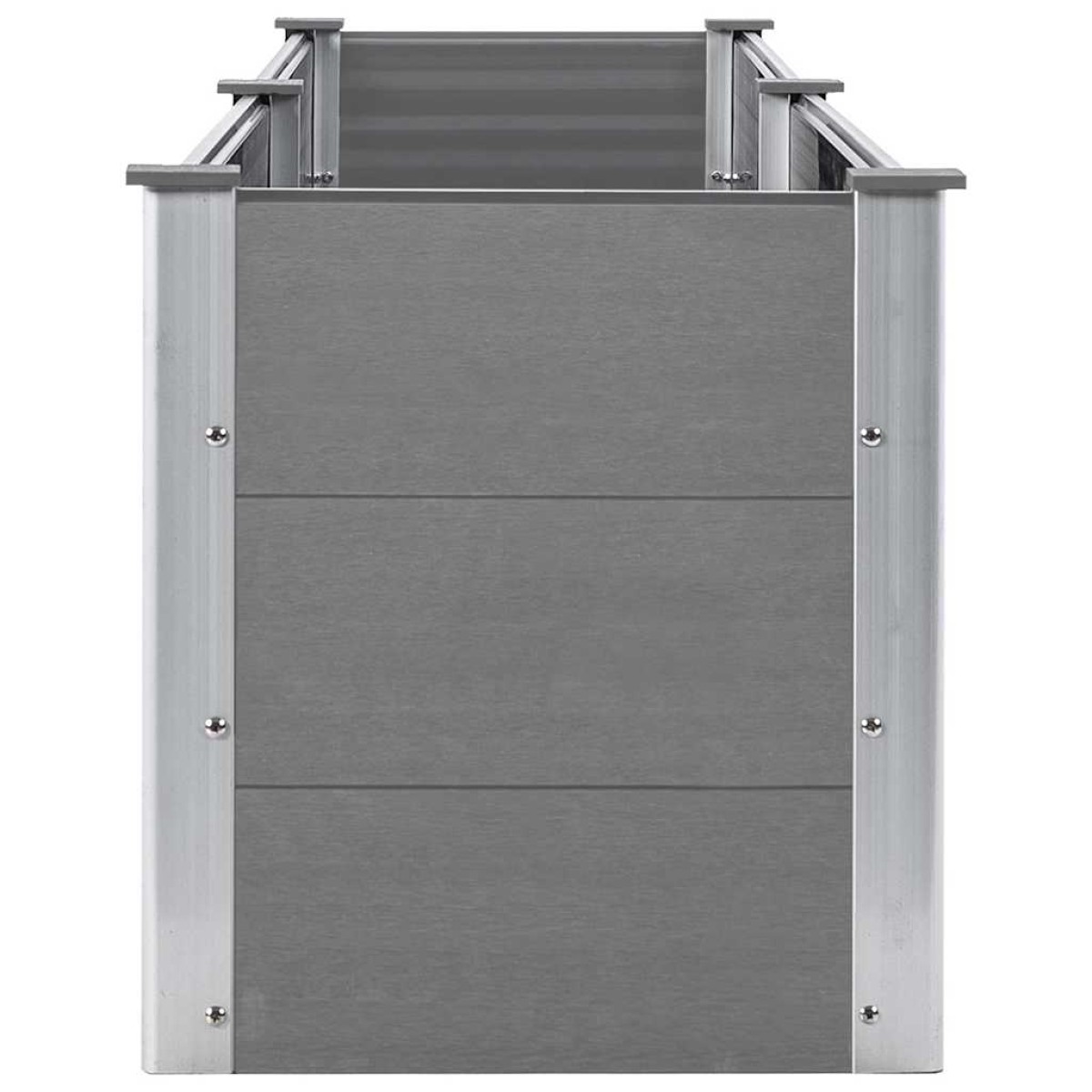 vidaXL Ζαρντινιέρα Υπερυψωμένη Γκρι 250 x 50 x 54 εκ. από WPC