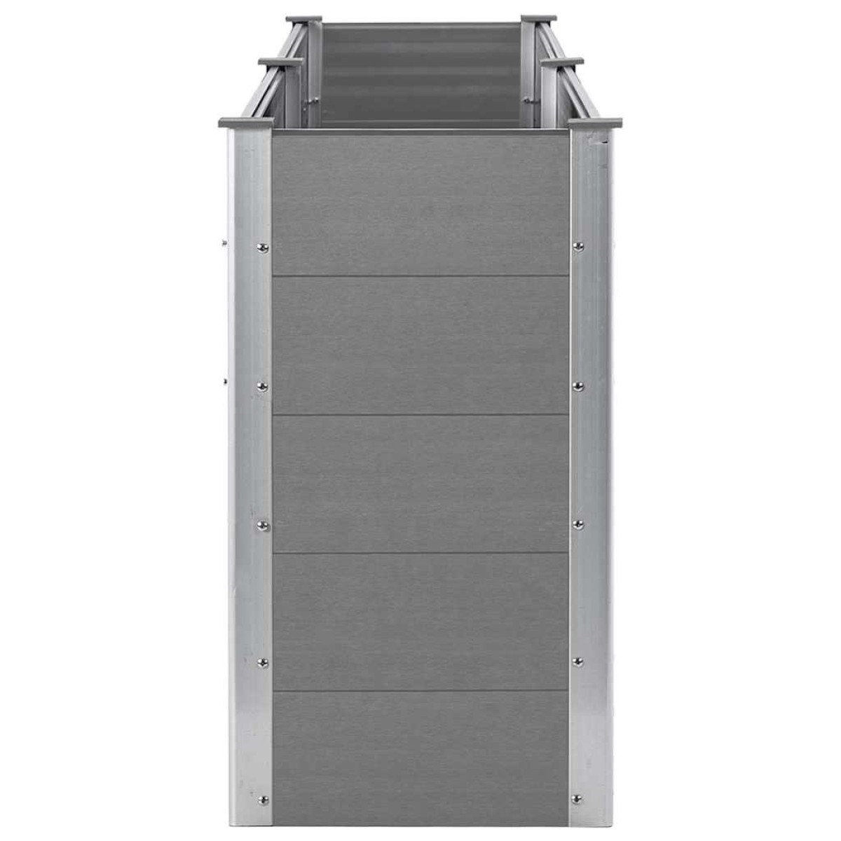vidaXL Ζαρντινιέρα Υπερυψωμένη Γκρι 250 x 50 x 91 εκ. από WPC