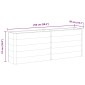vidaXL Ζαρντινιέρα Υπερυψωμένη Γκρι 250 x 50 x 91 εκ. από WPC