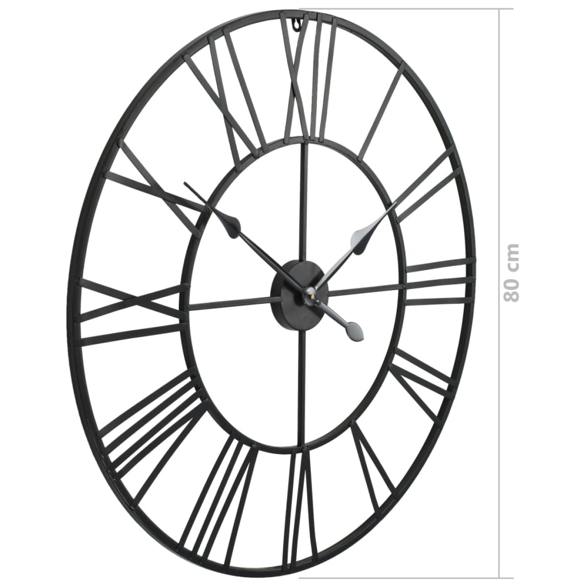 vidaXL Ρολόι Τοίχου Vintage XXL 80 εκ. Μεταλλικό με Μηχανισμό Quartz