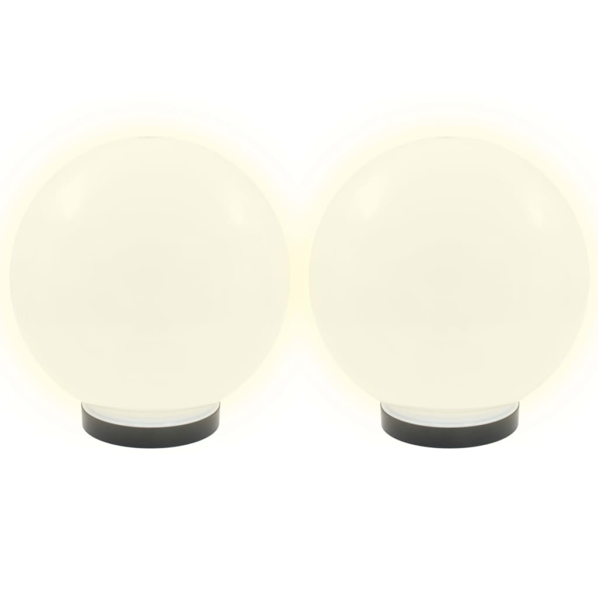 vidaXL Φωτιστικά Μπάλα LED 2 τεμ. Σφαιρικά 25 εκ. Ακρυλικά (PMMA)