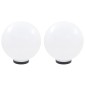 vidaXL Φωτιστικά Μπάλα LED 2 τεμ. Σφαιρικά 30 εκ. Ακρυλικά (PMMA)