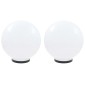 vidaXL Φωτιστικά Μπάλα LED 2 τεμ. Σφαιρικά 40 εκ. Ακρυλικά (PMMA)