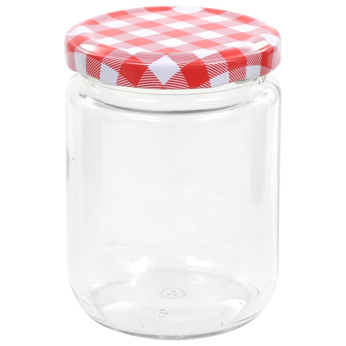 vidaXL Βάζα Μαρμελάδας 96 τεμ. 230 ml Γυάλινα με Κόκκινα/Λευκά Καπάκια