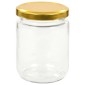 vidaXL Βάζα Μαρμελάδας 96 τεμ. 230 ml Γυάλινα με Χρυσά Καπάκια