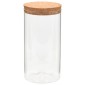 vidaXL Βάζα 6 τεμ. 1400 ml Γυάλινα με Καπάκι από Φελλό