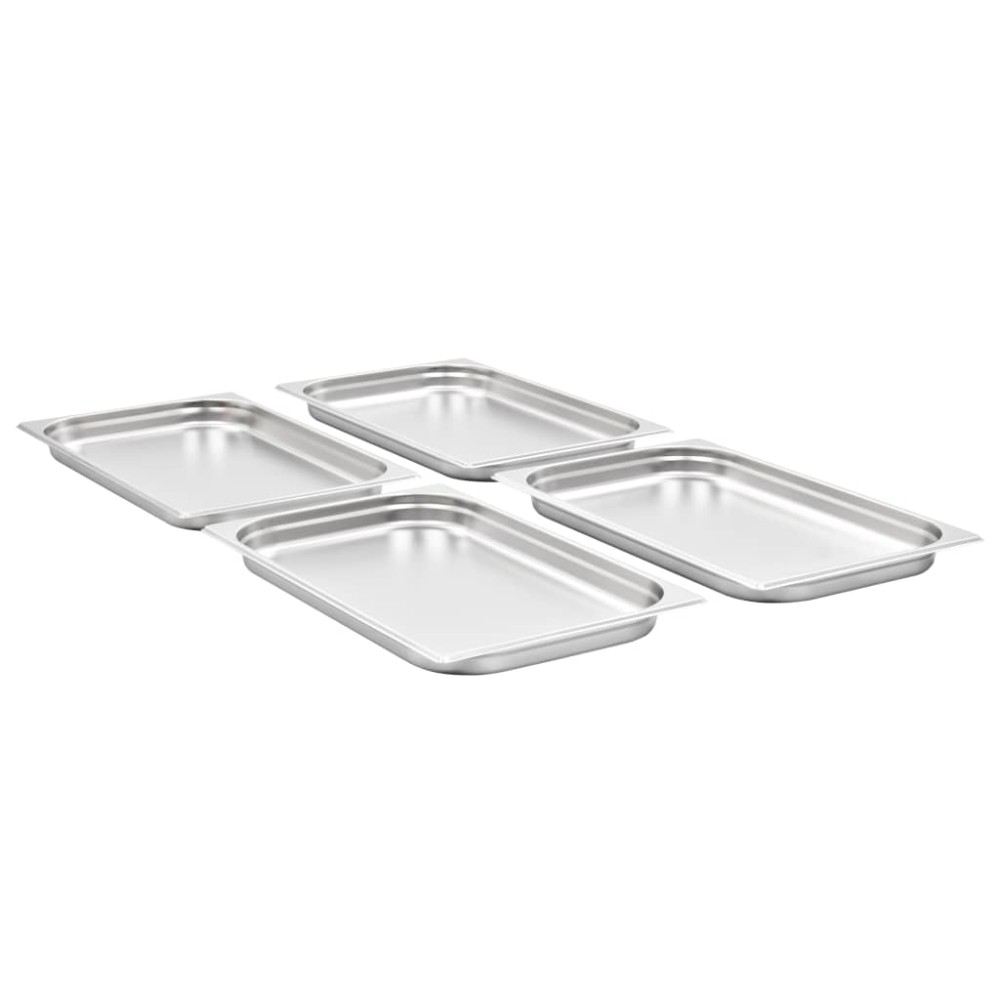 vidaXL Λεκάνες Gastronorm 4 τεμ. GN 1/1 40 χιλ. από Ανοξείδωτο Ατσάλι