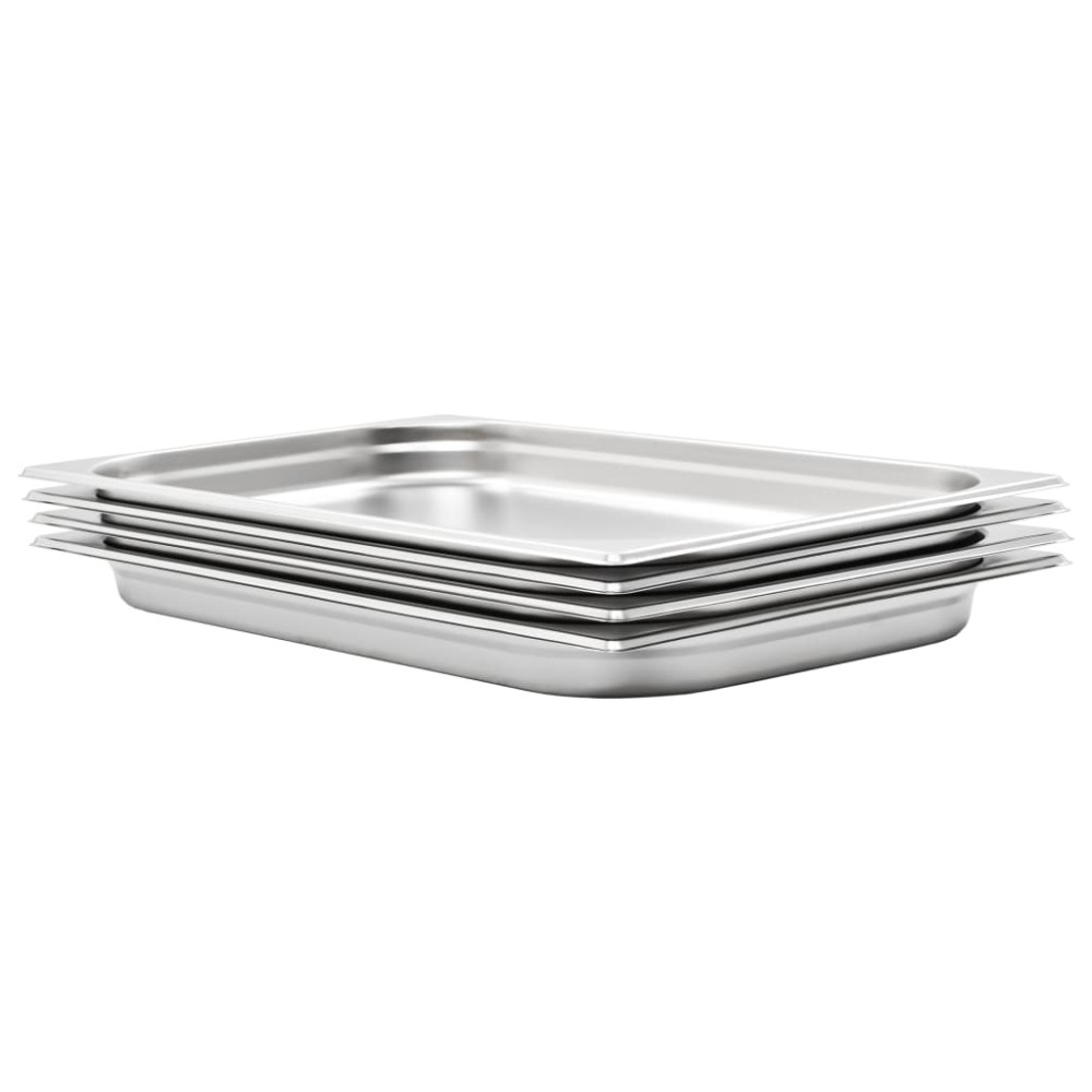 vidaXL Λεκάνες Gastronorm 4 τεμ. GN 1/1 40 χιλ. από Ανοξείδωτο Ατσάλι