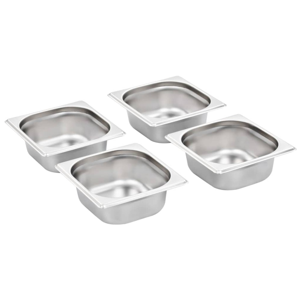 vidaXL Λεκάνες Gastronorm 12 τεμ. GN 1/6 65 χιλ. από Ανοξείδωτο Ατσάλι