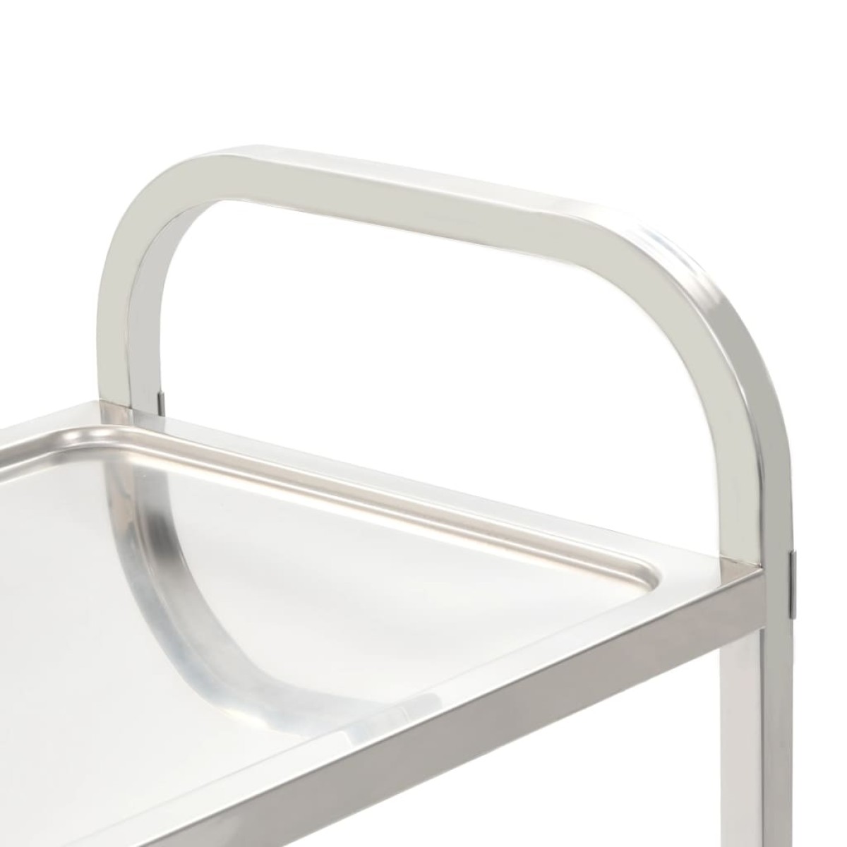 vidaXL Τρόλεϊ Κουζίνας με 3 Ράφια 95x45x83,5 εκ. από Ανοξείδωτο Ατσάλι