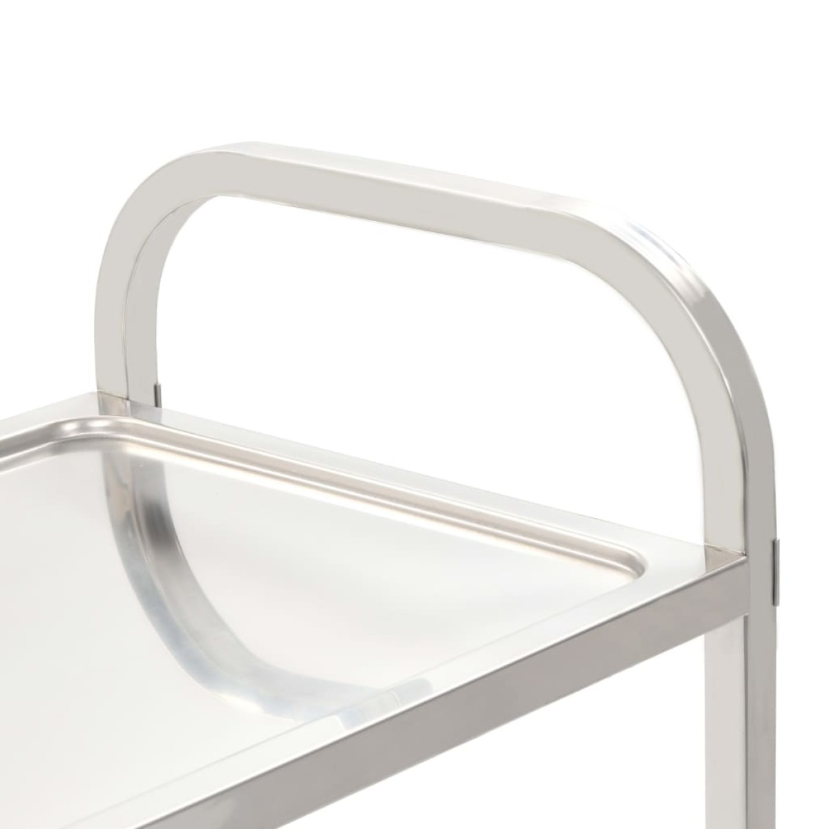 vidaXL Τρόλεϊ Κουζίνας με 5 Ράφια 107x55x147 εκ. από Ανοξείδωτο Ατσάλι