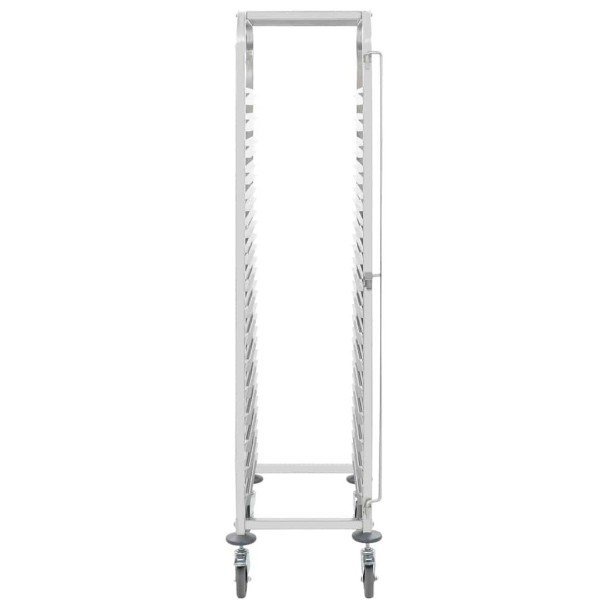 vidaXL Τρόλεϊ Μεταφοράς για 16 Δίσκους 38x55x163 εκ. Ανοξείδωτο Ατσάλι