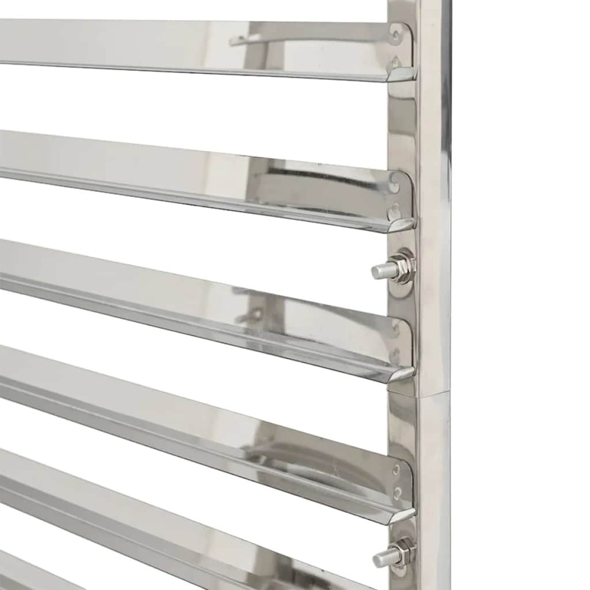 vidaXL Τρόλεϊ Μεταφοράς για 16 Δίσκους 38x55x163 εκ. Ανοξείδωτο Ατσάλι
