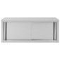 vidaXL Ερμάριο Τοίχου με Συρόμενες Πόρτες 120x40x50 εκ. Ανοξ. Ατσάλι