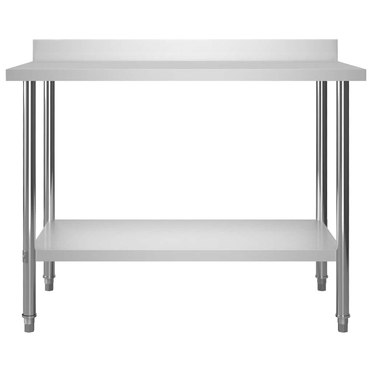 vidaXL Πάγκος Εργασίας Κουζίνας με Πλάτη 120x60x93 εκ. Ανοξείδ. Ατσάλι