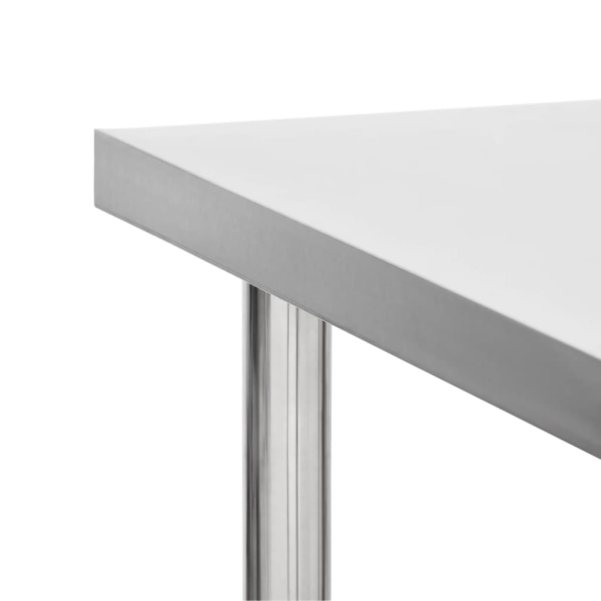 vidaXL Πάγκος Εργασίας Κουζίνας με Ροδάκια 100x45x85εκ Ανοξείδ. Ατσάλι