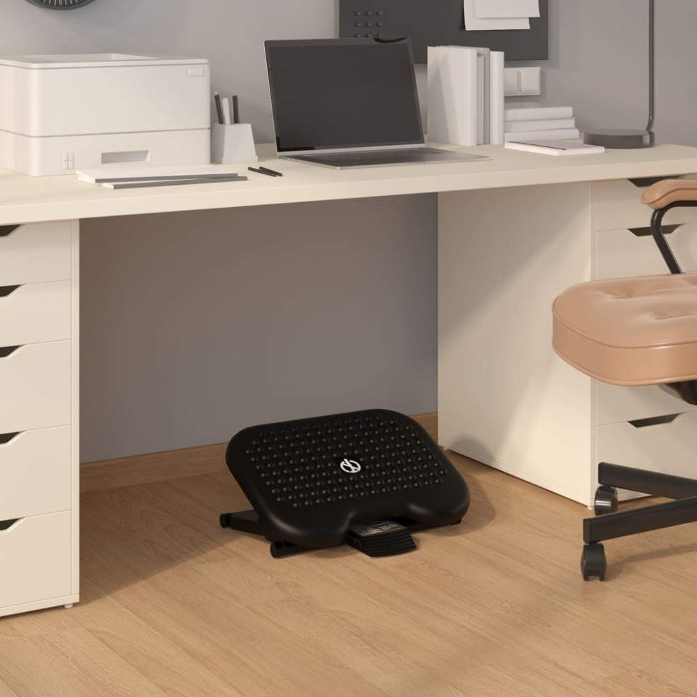 vidaXL Υποπόδιο Μαύρο 46 x 34,5 x 11 εκ.