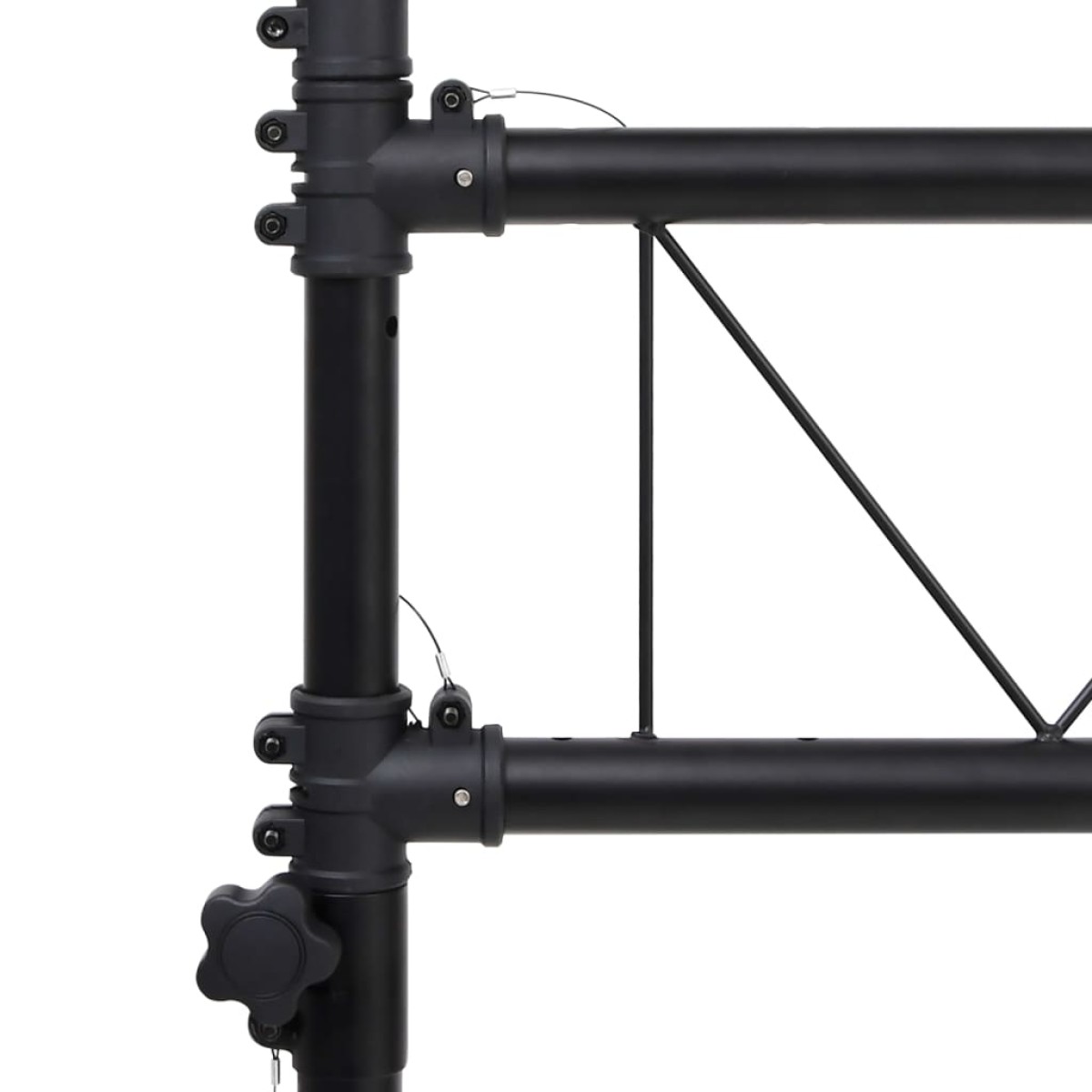 vidaXL Βάση Φωτισμού Μαύρη 338 x 115 x (180-300) εκ. Ατσάλινη