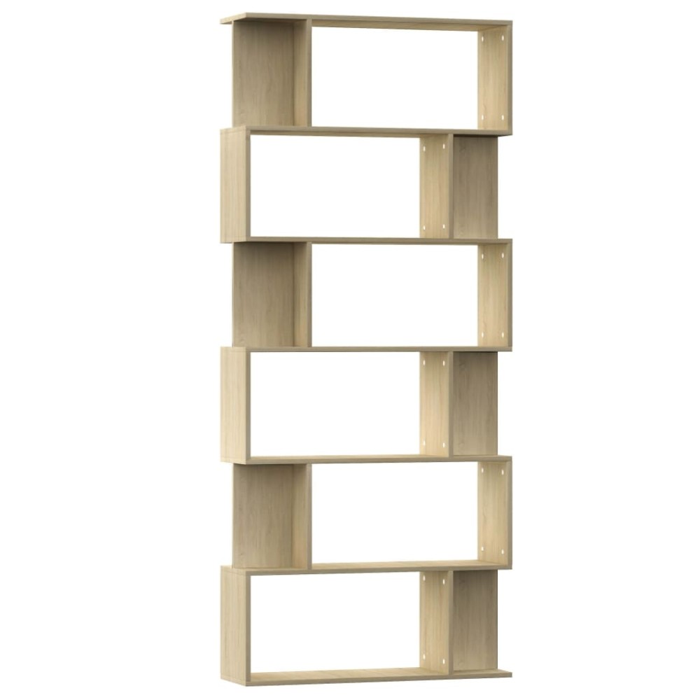 vidaXL Βιβλιοθήκη/Διαχωριστικό Sonoma Δρυς 80x24x192 εκ. Επεξ. Ξύλο