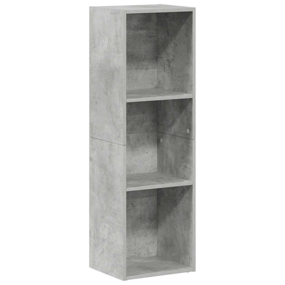 vidaXL Βιβλιοθήκη/Έπιπλο TV Γκρι Σκυροδέματος 36x30x114 εκ Επεξ. Ξύλο