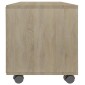 vidaXL Έπιπλο Τηλεόρασης με Ρόδες Sonoma Δρυς 90x35x35 εκ. Μοριοσανίδα