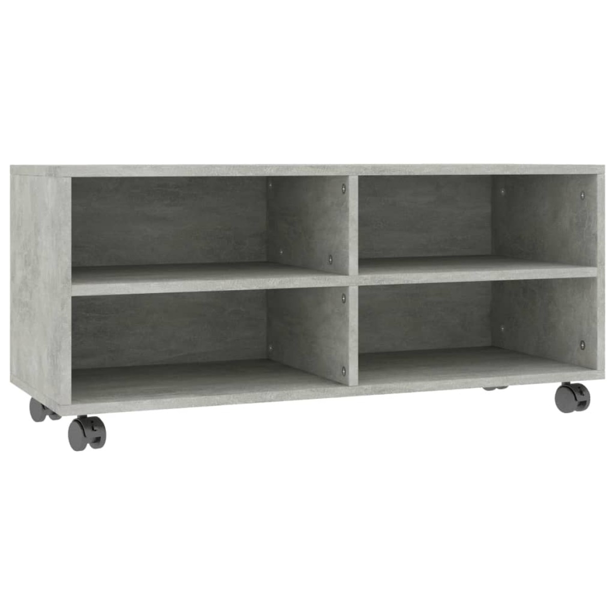 vidaXL Έπιπλο TV με Ρόδες Γκρι Σκυροδέματος 90x35x35 εκ. Μοριοσανίδα