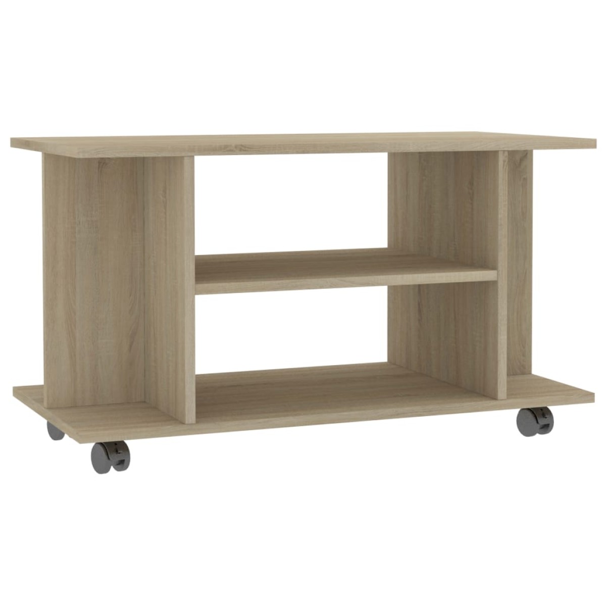 vidaXL Έπιπλο Τηλεόρασης με Ρόδες Sonoma Δρυς 80x40x40 εκ. Μοριοσανίδα