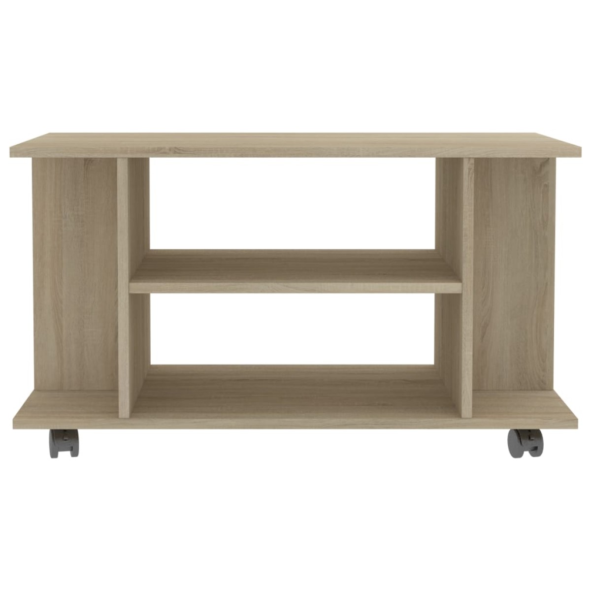 vidaXL Έπιπλο Τηλεόρασης με Ρόδες Sonoma Δρυς 80x40x40 εκ. Μοριοσανίδα