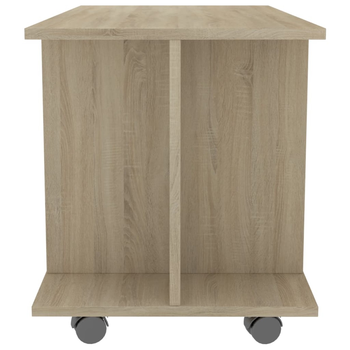vidaXL Έπιπλο Τηλεόρασης με Ρόδες Sonoma Δρυς 80x40x40 εκ. Μοριοσανίδα