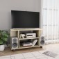 vidaXL Έπιπλο Τηλεόρασης με Ρόδες Sonoma Δρυς 80x40x40 εκ. Μοριοσανίδα