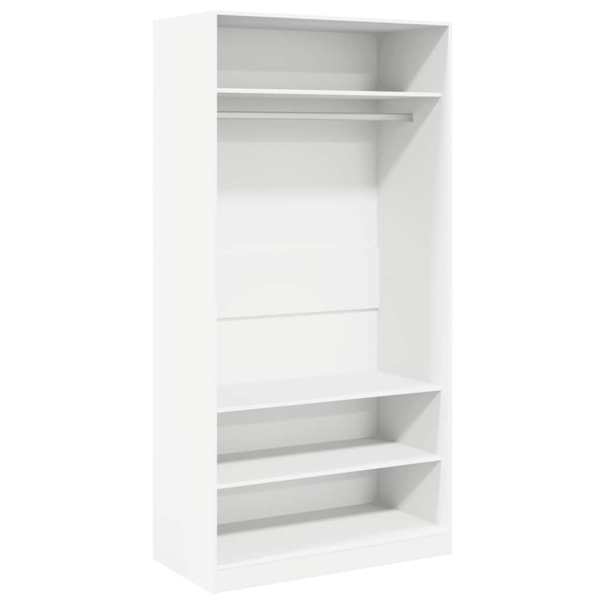 vidaXL Ντουλάπα Λευκή 100 x 50 x 200 εκ. από Μοριοσανίδα