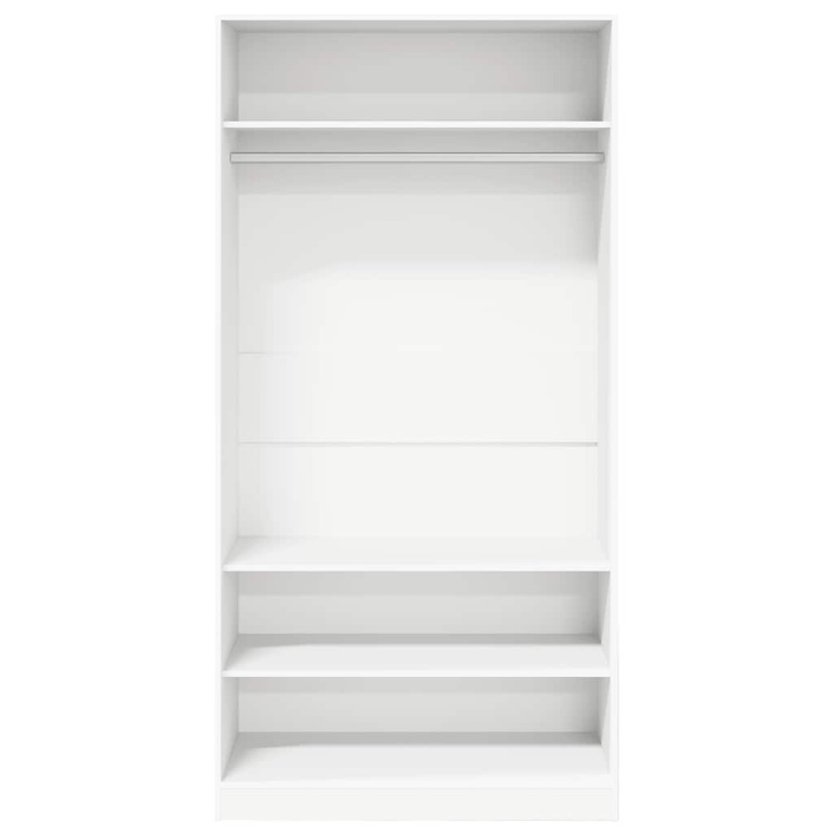 vidaXL Ντουλάπα Λευκή 100 x 50 x 200 εκ. από Μοριοσανίδα