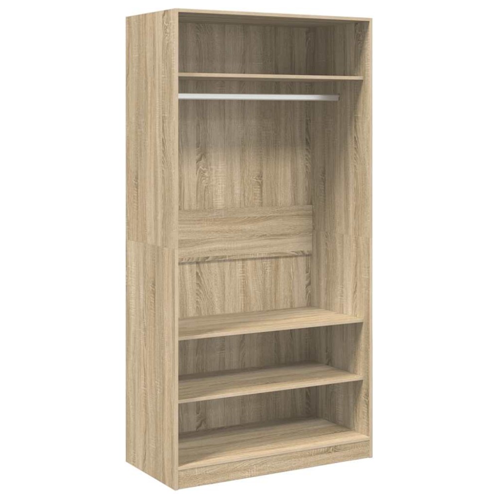 vidaXL Ντουλάπα Χρώμα Sonoma Δρυς 100 x 50 x 200 εκ. από Επεξ. Ξύλο