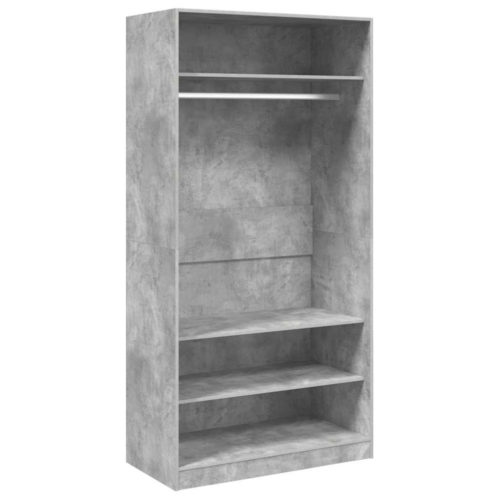 vidaXL Ντουλάπα Γκρι του Σκυροδέματος 100 x 50 x 200 εκ. Μοριοσανίδα