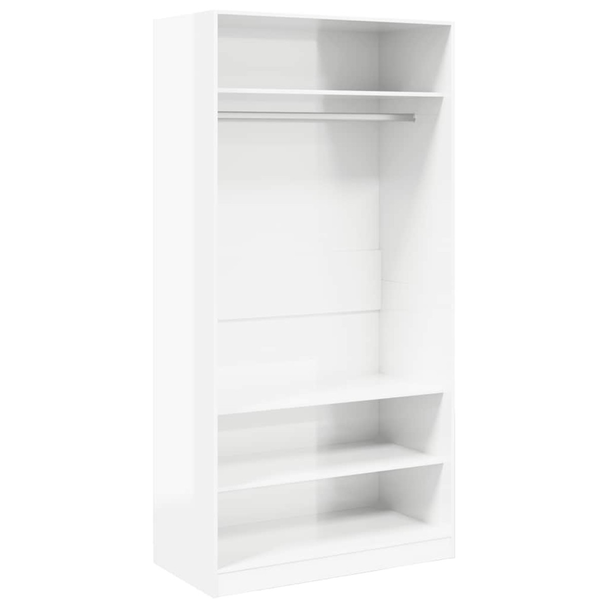 vidaXL Ντουλάπα Γυαλιστερό Λευκό 100 x 50 x 200 εκ. από Μοριοσανίδα