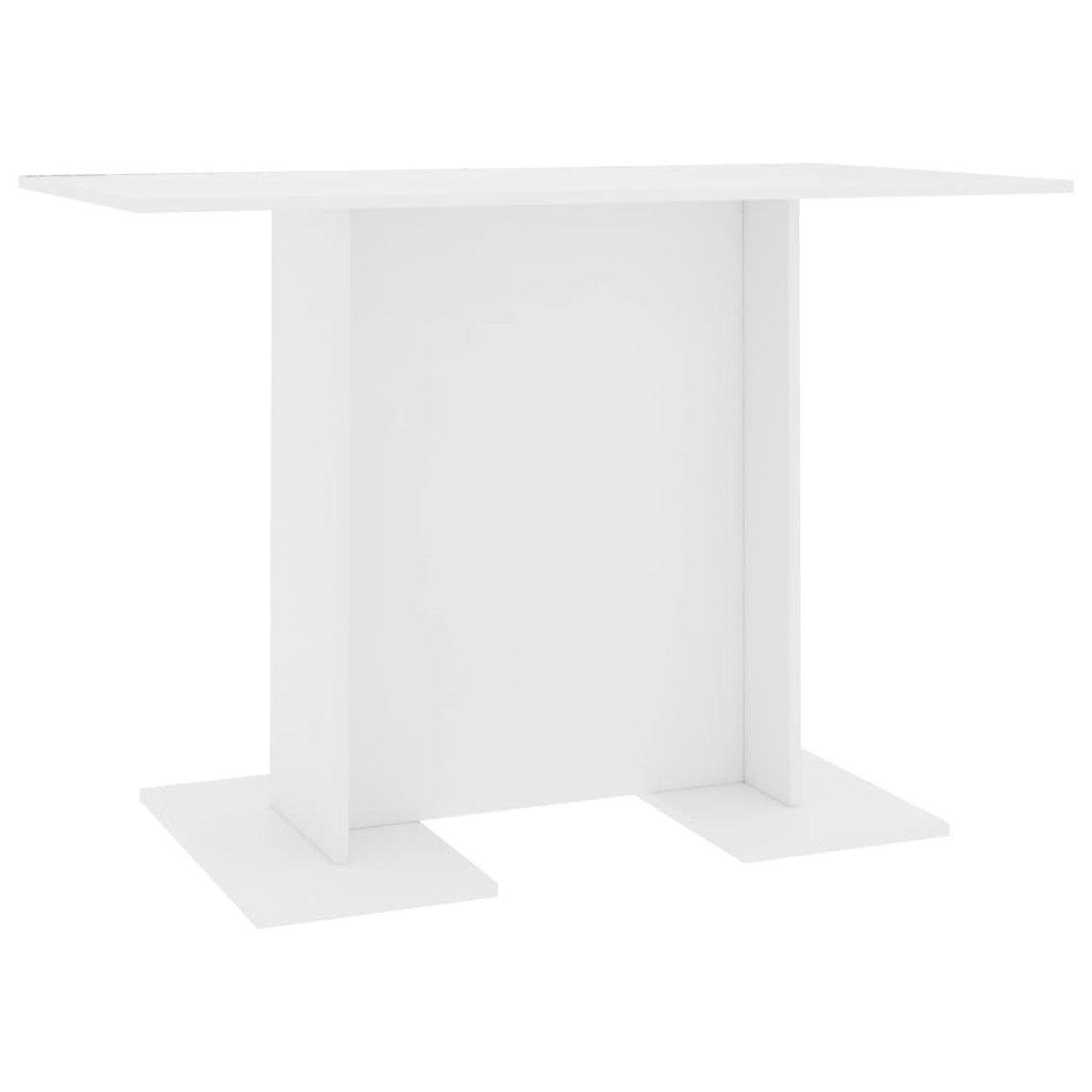 vidaXL Τραπεζαρία Λευκή 110 x 60 x 75 εκ. από Μοριοσανίδα