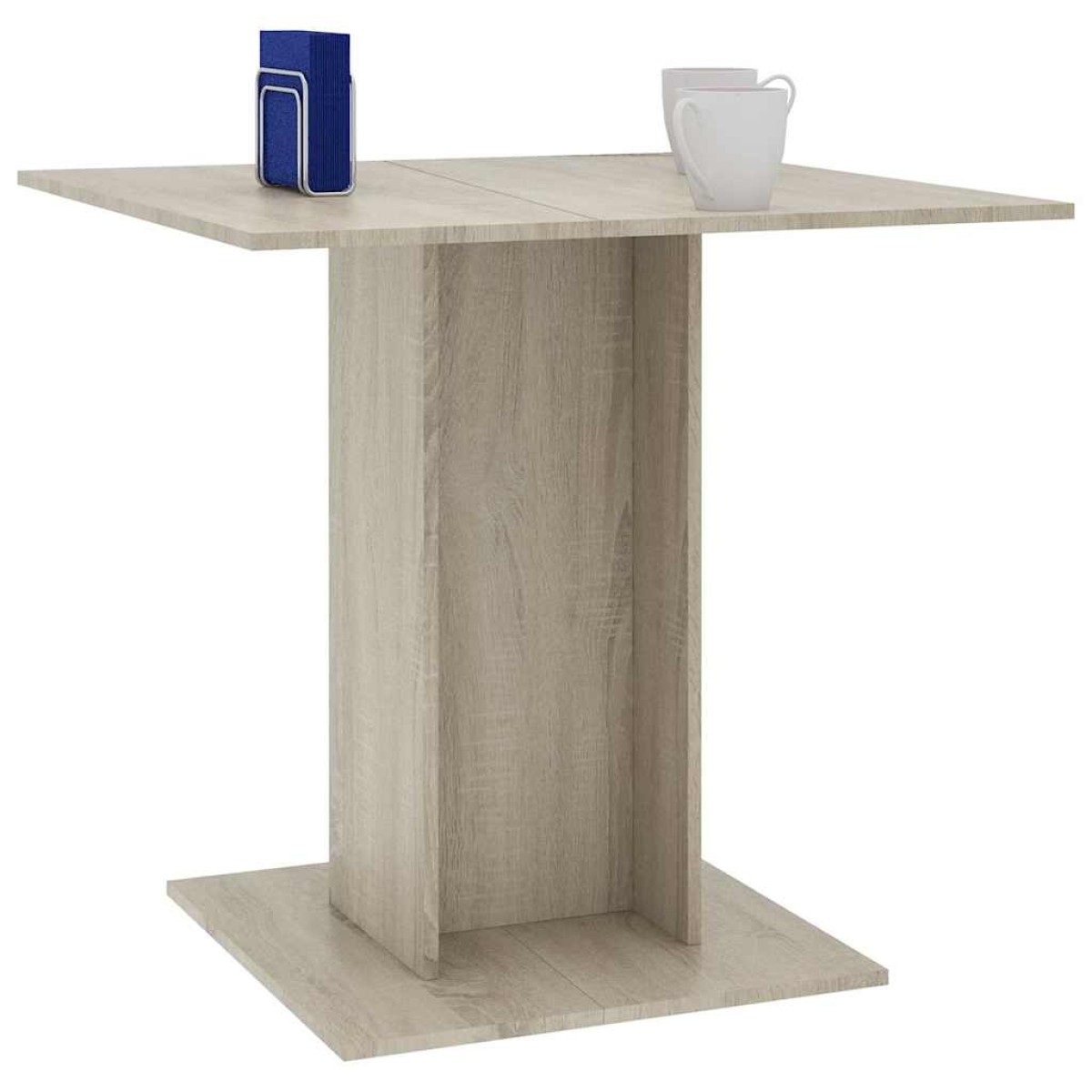 vidaXL Τραπεζαρία Sonoma Δρυς 80 x 80 x 75 εκ. από Μοριοσανίδα