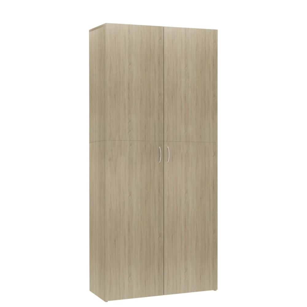vidaXL Παπουτσοθήκη Sonoma Δρυς 80 x 35,5 x 180 εκ. από Επεξ. Ξύλο