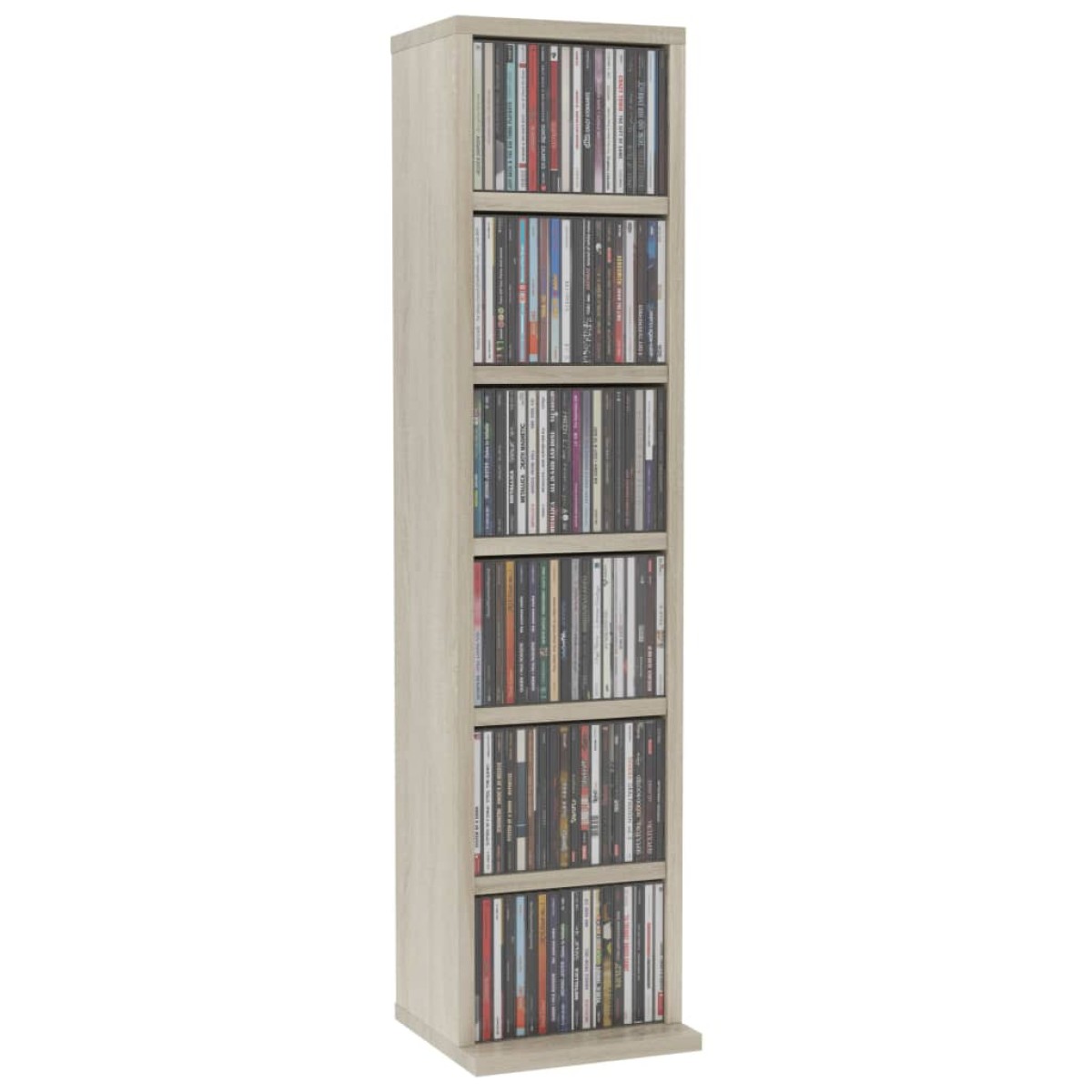 vidaXL Έπιπλο για CD Sonoma Δρυς 21 x 20 x 88 εκ. Επεξεργασμένο Ξύλο