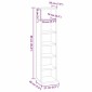 vidaXL Έπιπλο για CD Γκρι Σκυροδέματος 21x20x88 εκ. Επεξεργασμένο Ξύλο