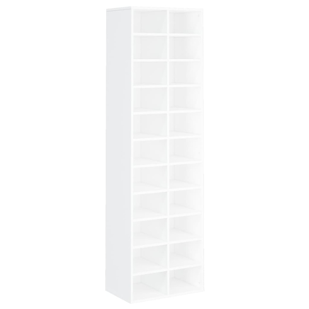 vidaXL Παπουτσοθήκη Λευκή 54 x 34 x 183 εκ. από Επεξεργασμένο Ξύλο