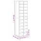 vidaXL Παπουτσοθήκη Γκρι Σκυροδέματος 54x34x183 εκ. από Μοριοσανίδα