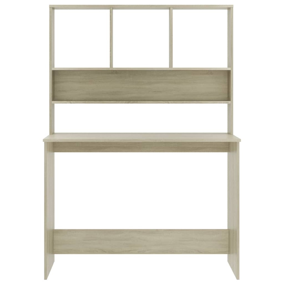 vidaXL Γραφείο με Ράφια Sonoma Δρυς 110x45x157 εκ. από Μοριοσανίδα
