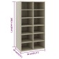 vidaXL Παπουτσοθήκη Sonoma Δρυς 54x34x100,5 εκ. από Επεξεργασμένο Ξύλο