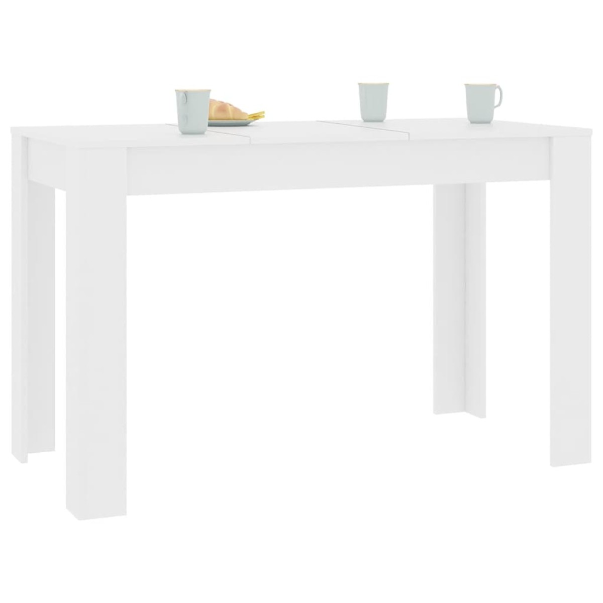 vidaXL Τραπεζαρία Λευκή 120 x 60 x 76 εκ. από Μοριοσανίδα