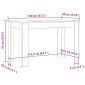 vidaXL Τραπεζαρία Sonoma Δρυς 120 x 60 x 76 εκ. από Μοριοσανίδα