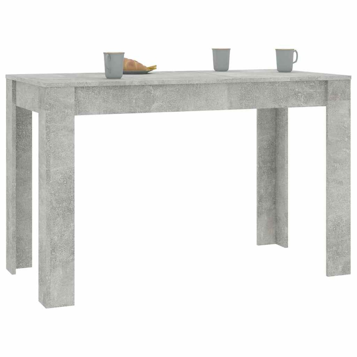 vidaXL Τραπεζαρία Γκρι του Σκυροδέματος 120x60x76 εκ. από Μοριοσανίδα
