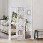 vidaXL Διαχωριστικό/Βιβλιοθήκη Λευκό 100x24x140 εκ. από Μοριοσανίδα
