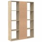 vidaXL Διαχωριστικό/Βιβλιοθήκη Sonoma Δρυς 100x24x140 εκ. Μοριοσανίδα