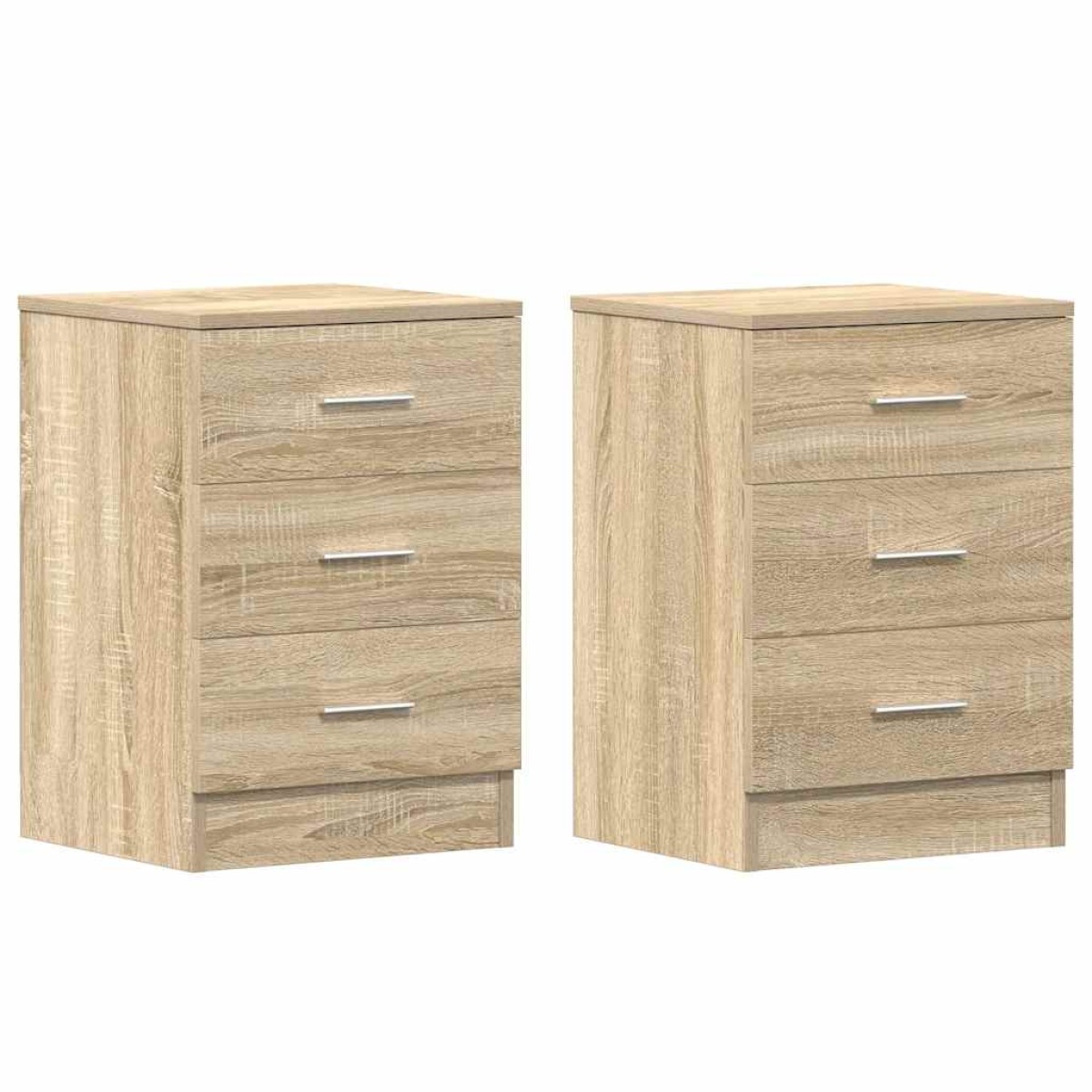 vidaXL Κομοδίνα 2 τεμ. Χρώμα Sonoma Δρυς 38x35x56 εκ. από Μοριοσανίδα